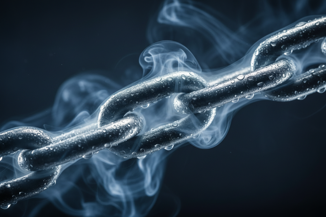 Chilled chain in smoke